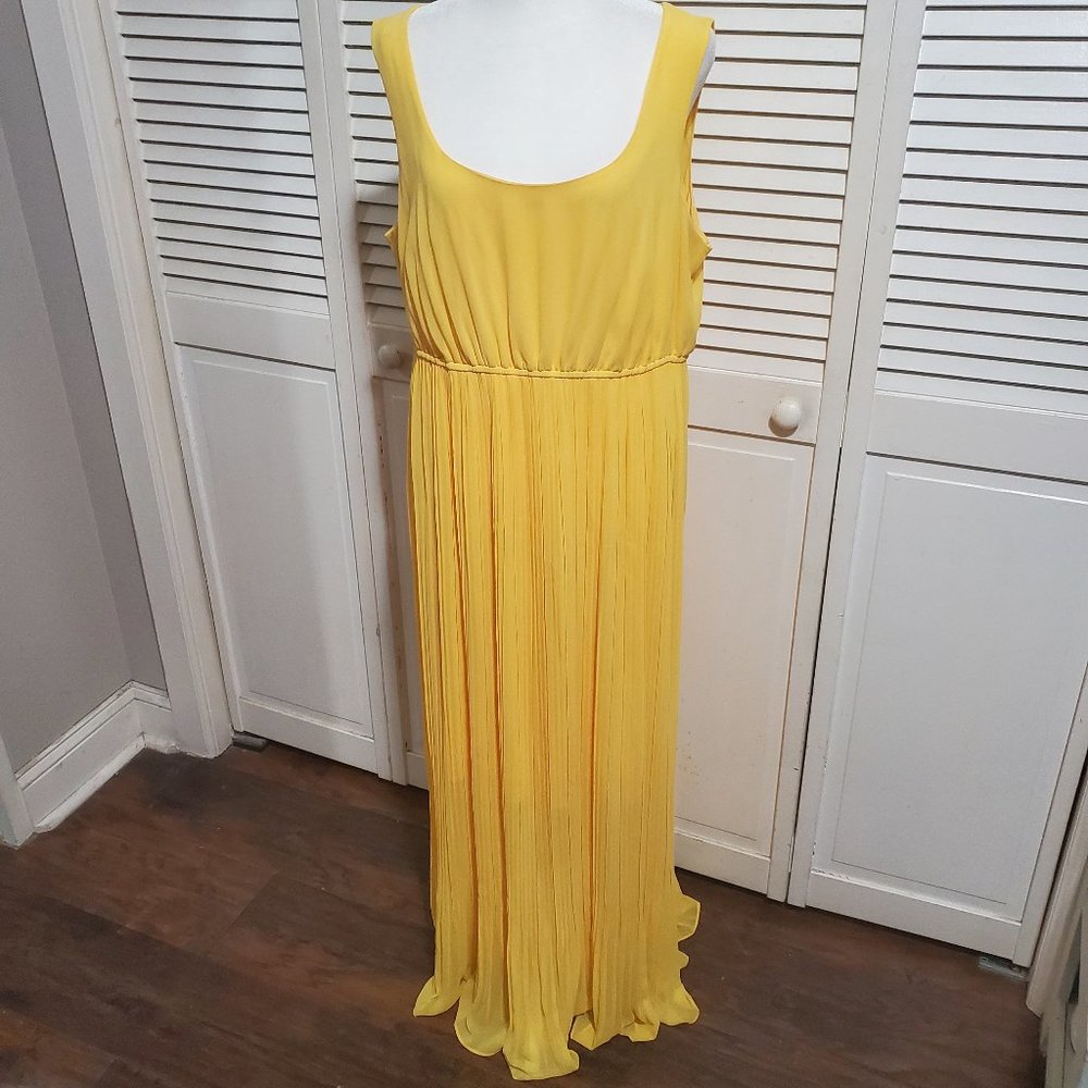 Torrid High Waist Yellow Maxi Dress (Size: 1/1X/14-16)